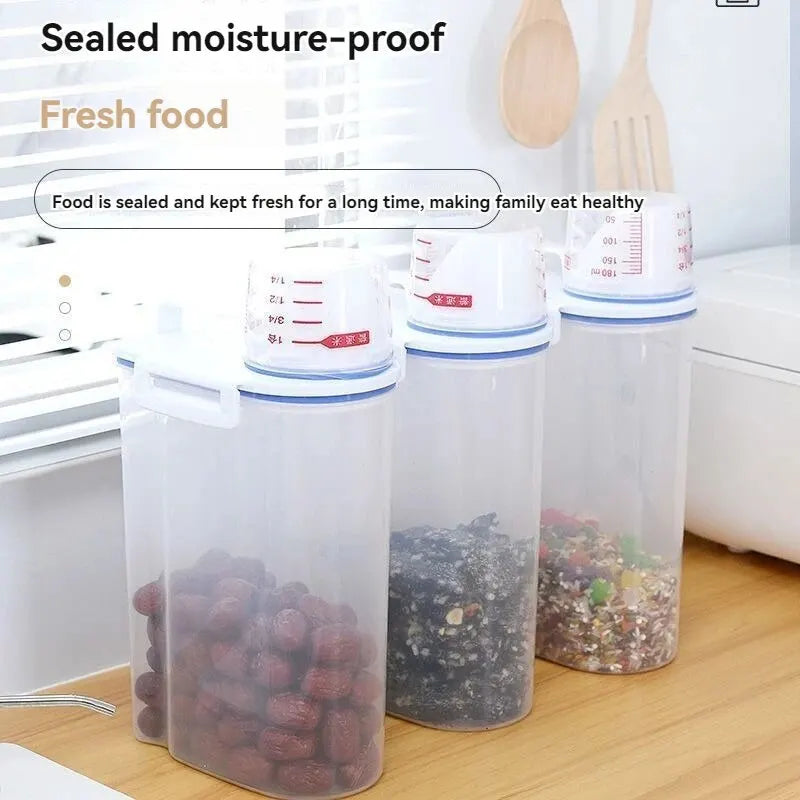 Moisture-Proof Grain Storage Container – Airtight Rice Jar & Food Dispenser Box