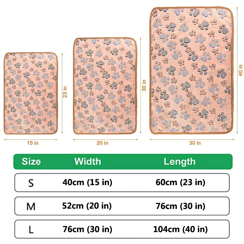 Soft Fluffy Pet Blanket – Warm Dog & Cat Bed Mat for Small Pets