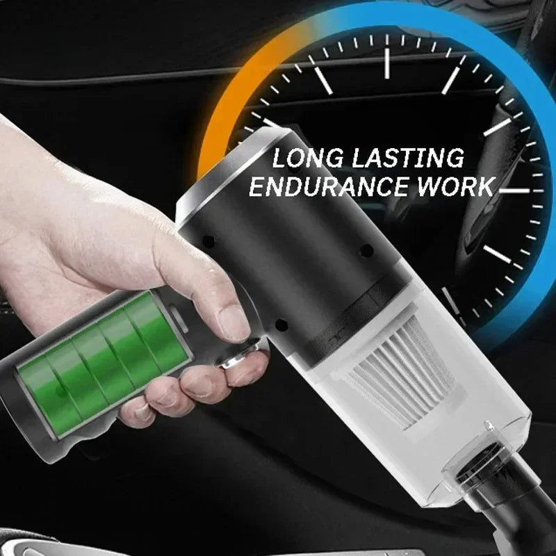 Portable Wireless Car Vacuum Cleaner – 120W Rechargeable 3-in-1 Handheld