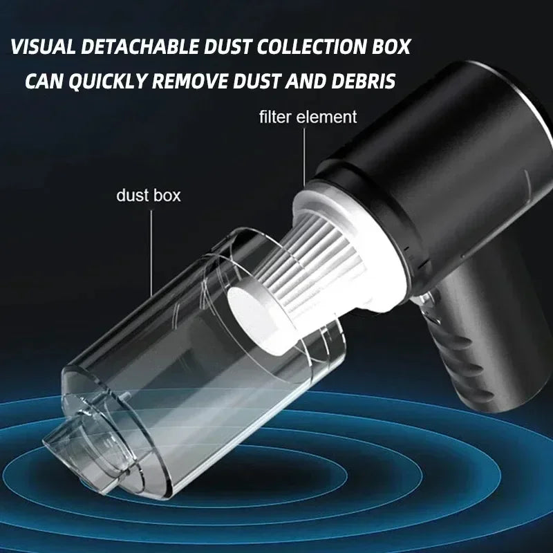 Portable Wireless Car Vacuum Cleaner – 120W Rechargeable 3-in-1 Handheld