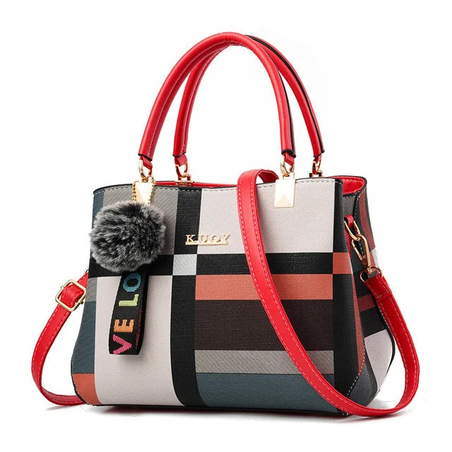 Luxury Plaid Handbag – Women’s Shoulder & Crossbody Tote Bag