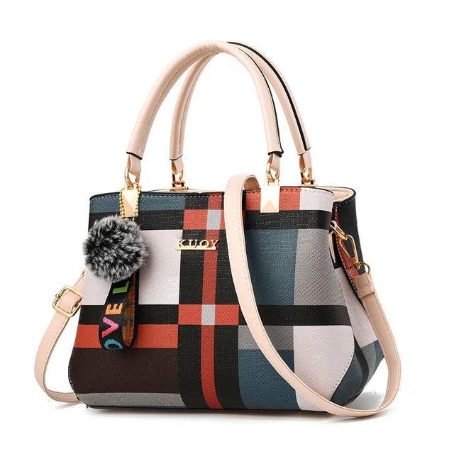Luxury Plaid Handbag – Women’s Shoulder & Crossbody Tote Bag
