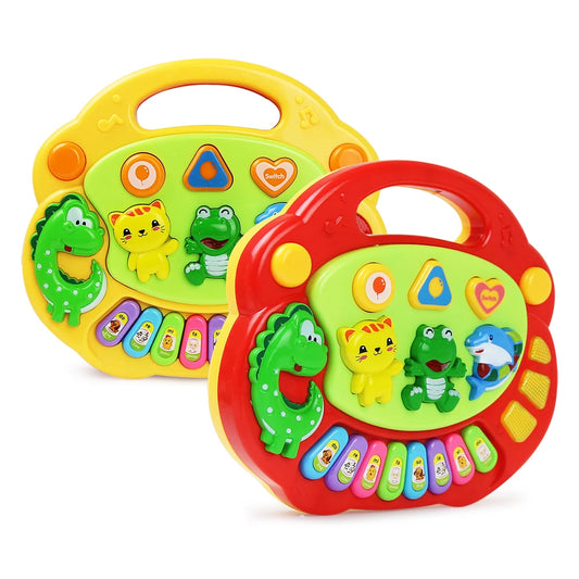 Kids Cartoon Piano – Musical Keyboard Toy with Animal Sounds & Flashing Lights