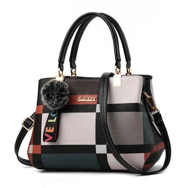 Luxury Plaid Handbag – Women’s Shoulder & Crossbody Tote Bag