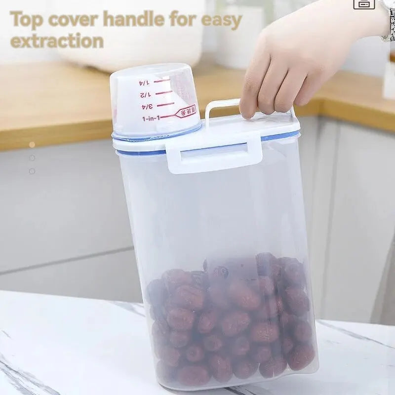 Moisture-Proof Grain Storage Container – Airtight Rice Jar & Food Dispenser Box