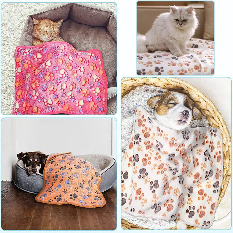 Soft Fluffy Pet Blanket – Warm Dog & Cat Bed Mat for Small Pets