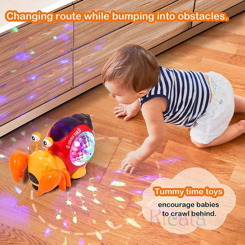 Crawling Crab Baby Toy with Music & Light – Interactive Educational Toy for Toddlers