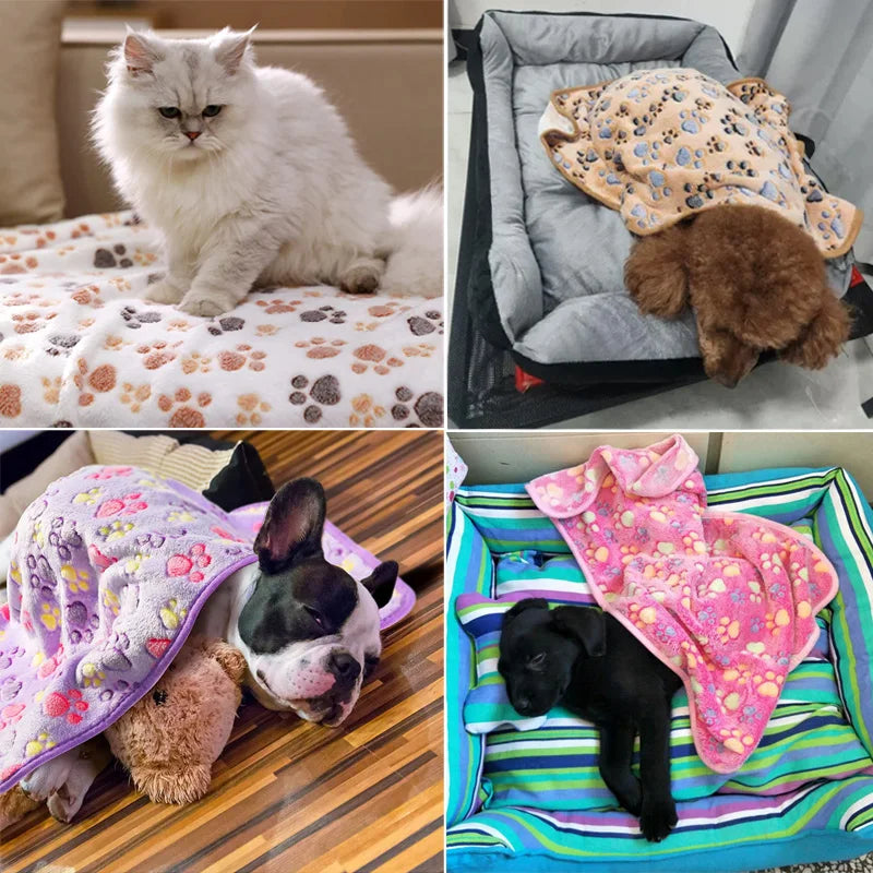 Soft Fluffy Pet Blanket – Warm Dog & Cat Bed Mat for Small Pets