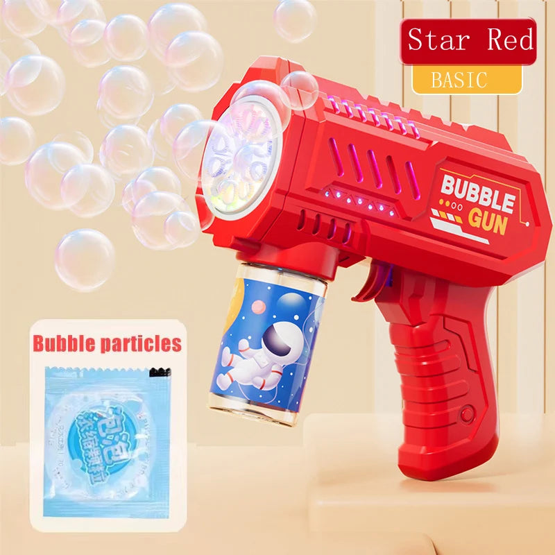 Automatic Bubble Gun – Rocket Bubble Machine with Bubble Liquid for Kids