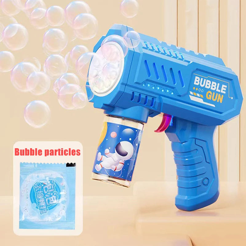 Automatic Bubble Gun – Rocket Bubble Machine with Bubble Liquid for Kids