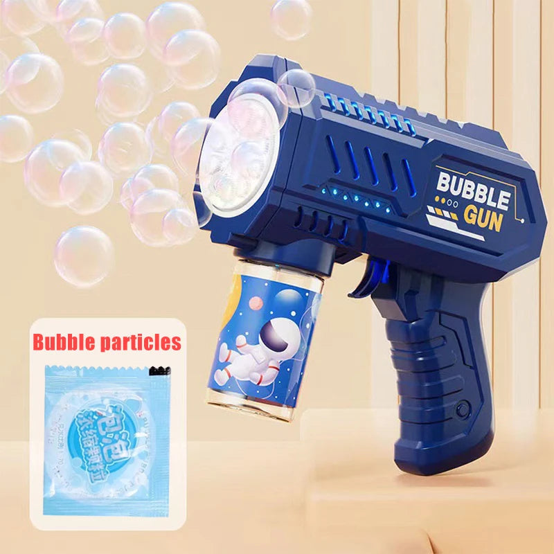 Automatic Bubble Gun – Rocket Bubble Machine with Bubble Liquid for Kids