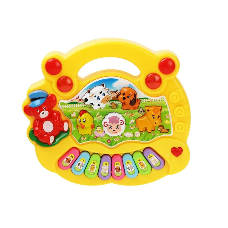 Kids Cartoon Piano – Musical Keyboard Toy with Animal Sounds & Flashing Lights