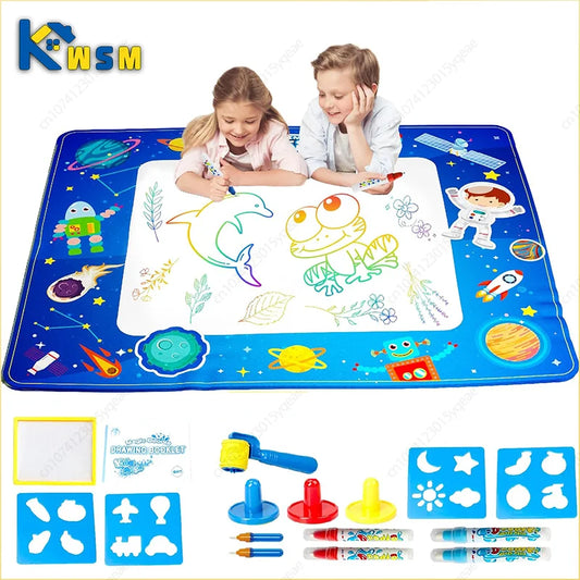 Magic Water Drawing Mat – Reusable Doodle Board with Pens | Montessori Educational Painting Toy for Kids