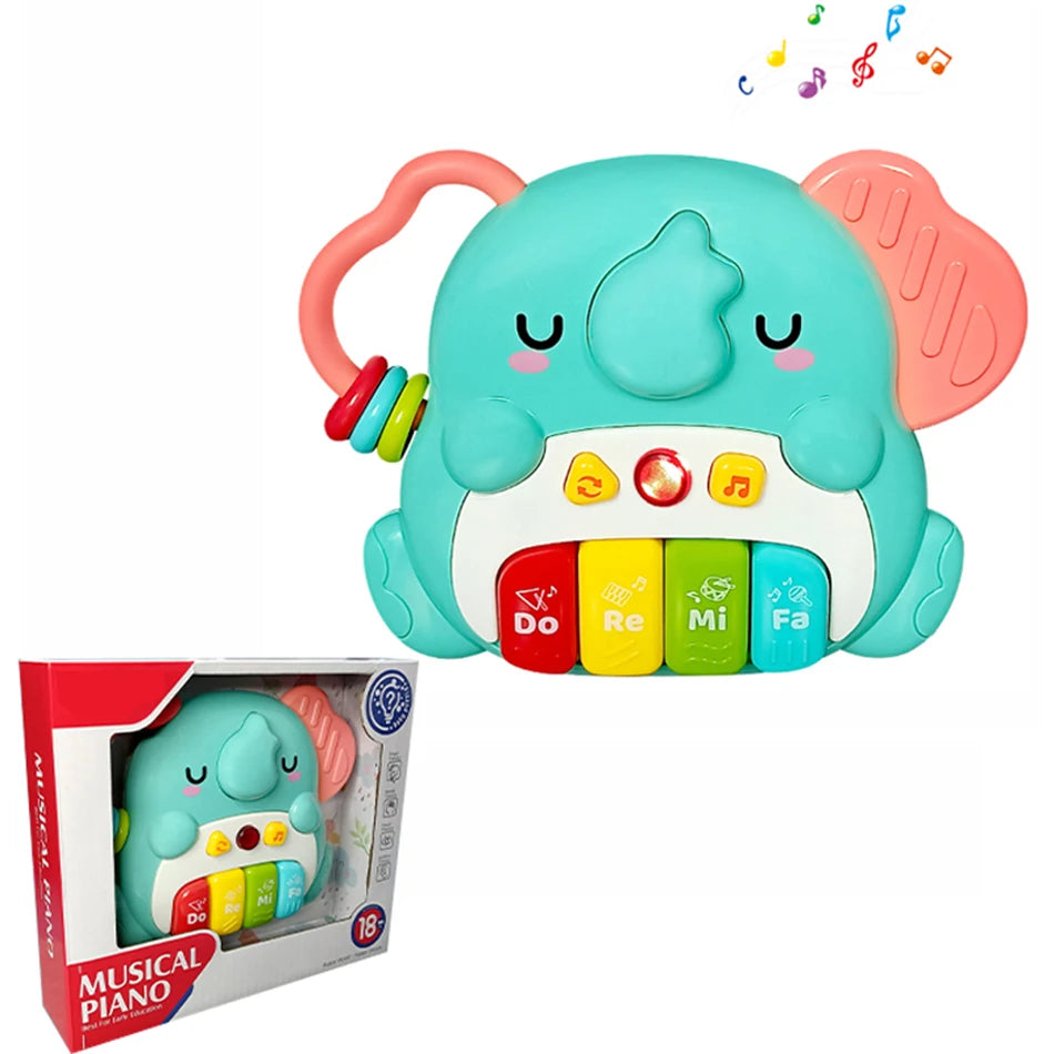 Kids Cartoon Piano – Musical Keyboard Toy with Animal Sounds & Flashing Lights