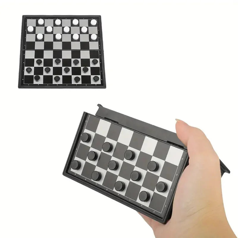 Mini Magnetic Chess Board Game – Folding Portable Travel Chess Set