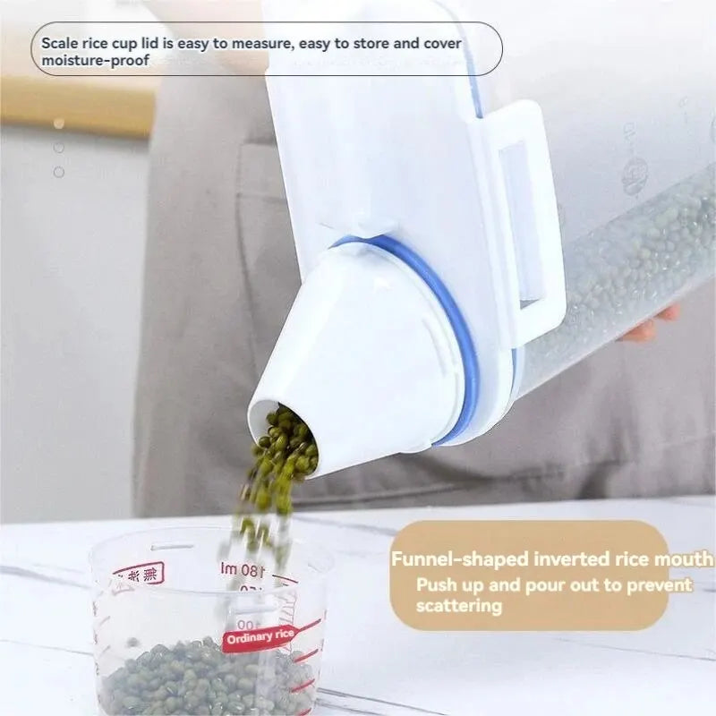 Moisture-Proof Grain Storage Container – Airtight Rice Jar & Food Dispenser Box