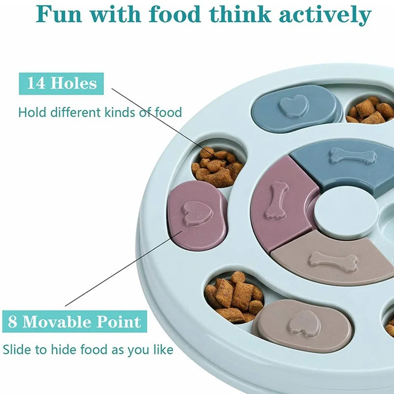 Interactive Dog Food Puzzle Bowl – Slow Feeder & Training Toy to Relieve Boredom