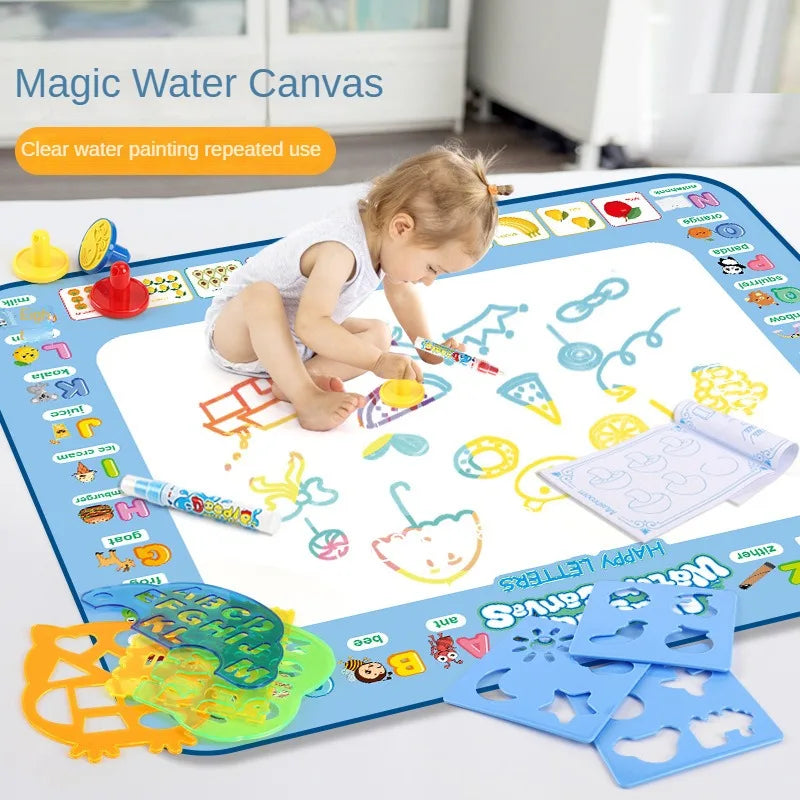 Magic Water Drawing Mat – Reusable Doodle Board with Pens | Montessori Educational Painting Toy for Kids