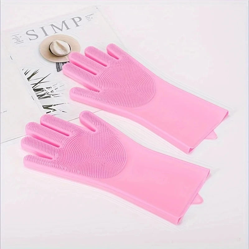 Pet Grooming Gloves – Dog & Cat Bathing and Hair Removal Scrubber
