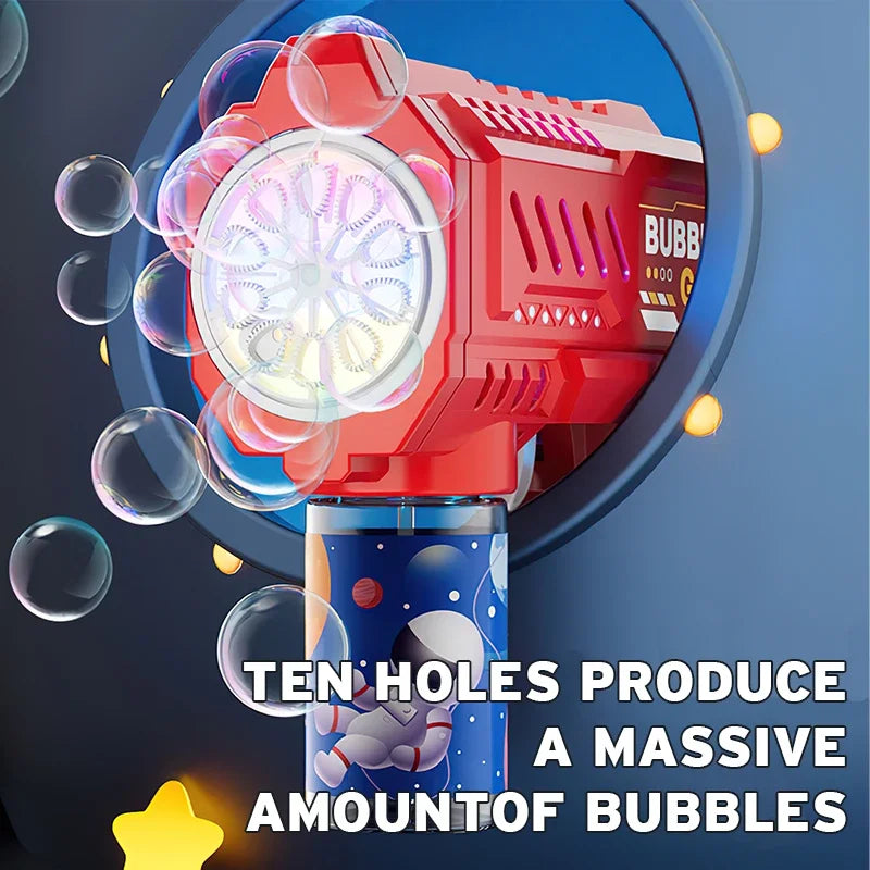 Automatic Bubble Gun – Rocket Bubble Machine with Bubble Liquid for Kids