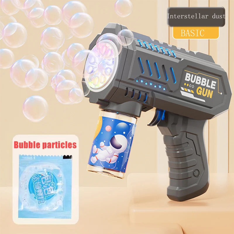 Automatic Bubble Gun – Rocket Bubble Machine with Bubble Liquid for Kids