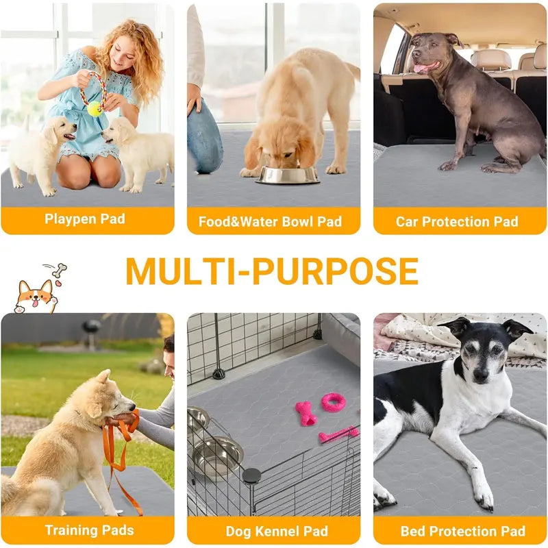 Reusable Dog Pee Pad – Waterproof & Washable Pet Training Mat | Non-Slip & Absorbent for Dogs & Cats