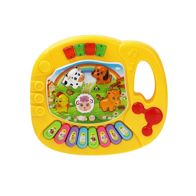 Kids Cartoon Piano – Musical Keyboard Toy with Animal Sounds & Flashing Lights