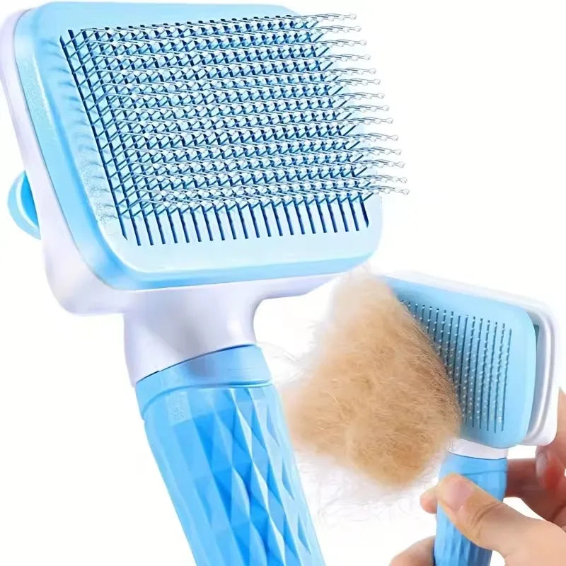 Pet Grooming Brush – Self-Cleaning Dog & Cat Deshedding Comb