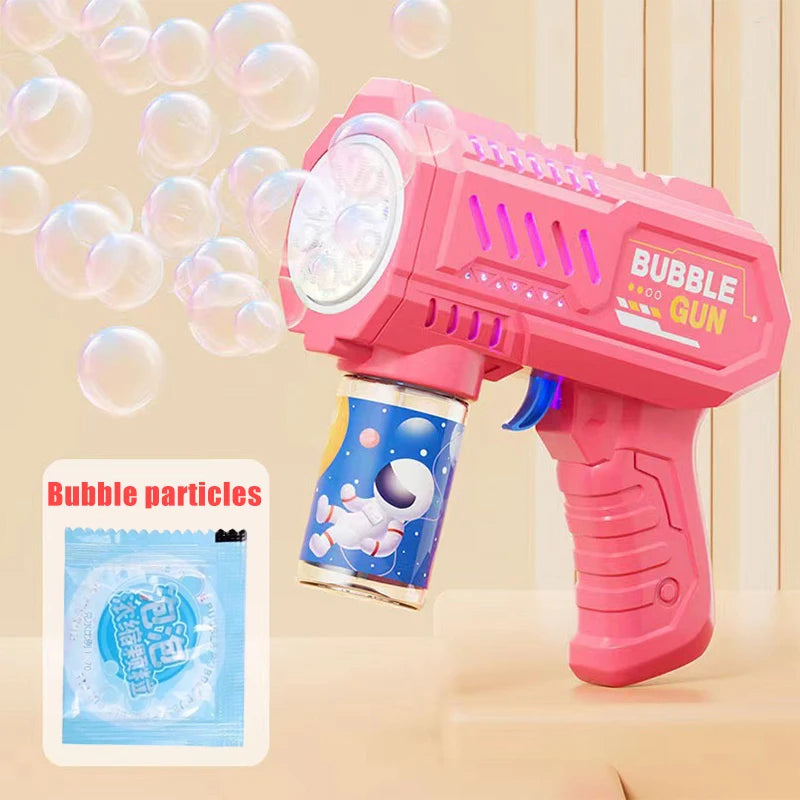 Automatic Bubble Gun – Rocket Bubble Machine with Bubble Liquid for Kids