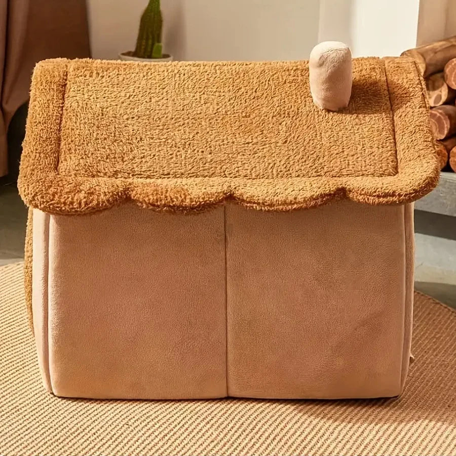 Foldable Pet House – Washable Cozy Bed for Small Dogs & Cats | Cute Indoor Puppy & Kitten Cave