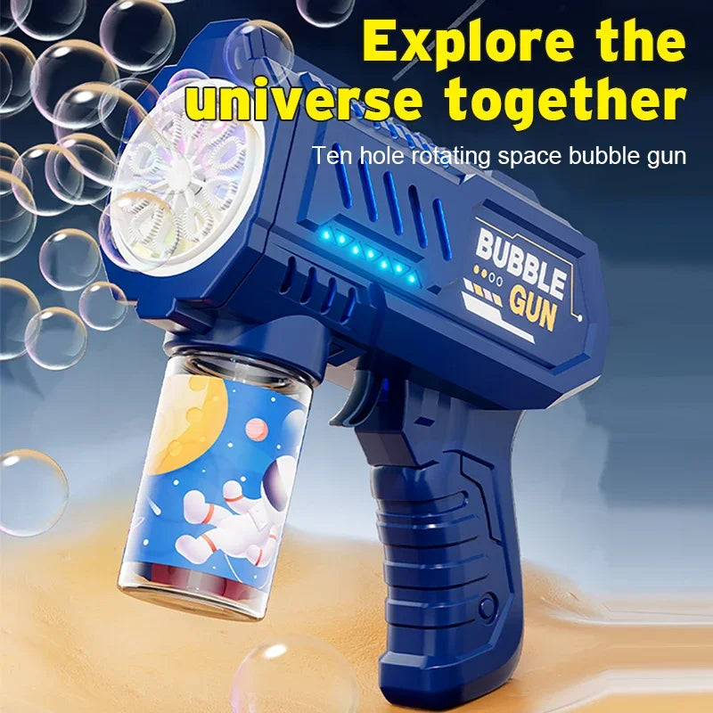 Automatic Bubble Gun – Rocket Bubble Machine with Bubble Liquid for Kids