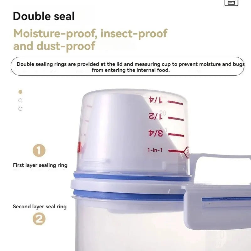 Moisture-Proof Grain Storage Container – Airtight Rice Jar & Food Dispenser Box