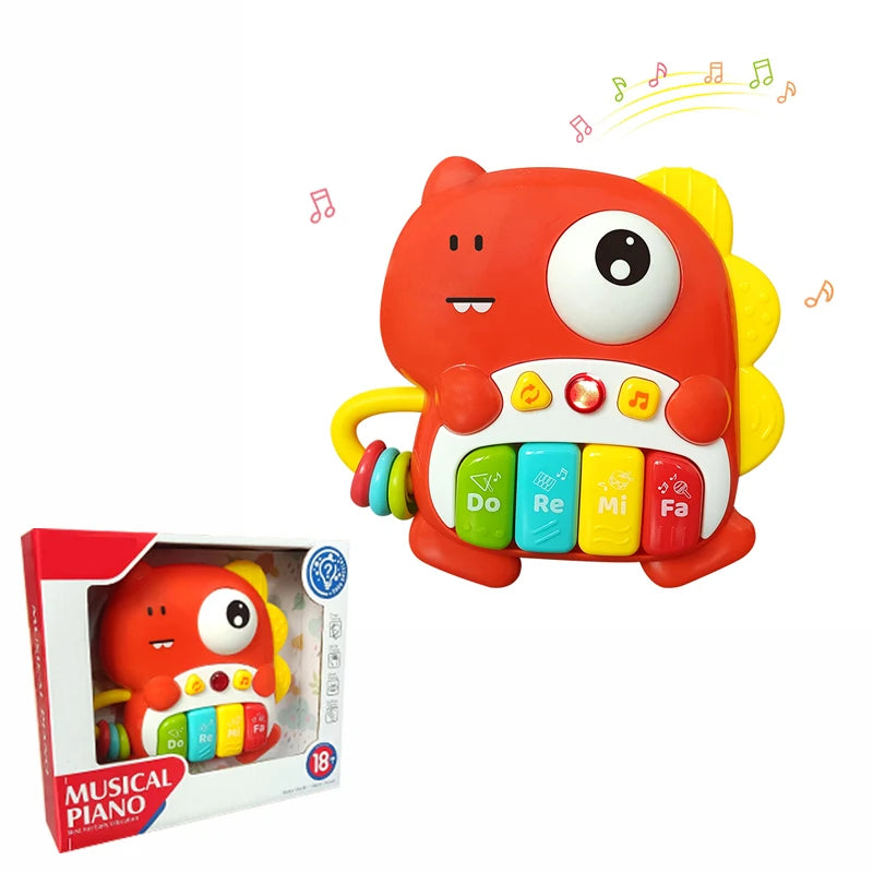 Kids Cartoon Piano – Musical Keyboard Toy with Animal Sounds & Flashing Lights