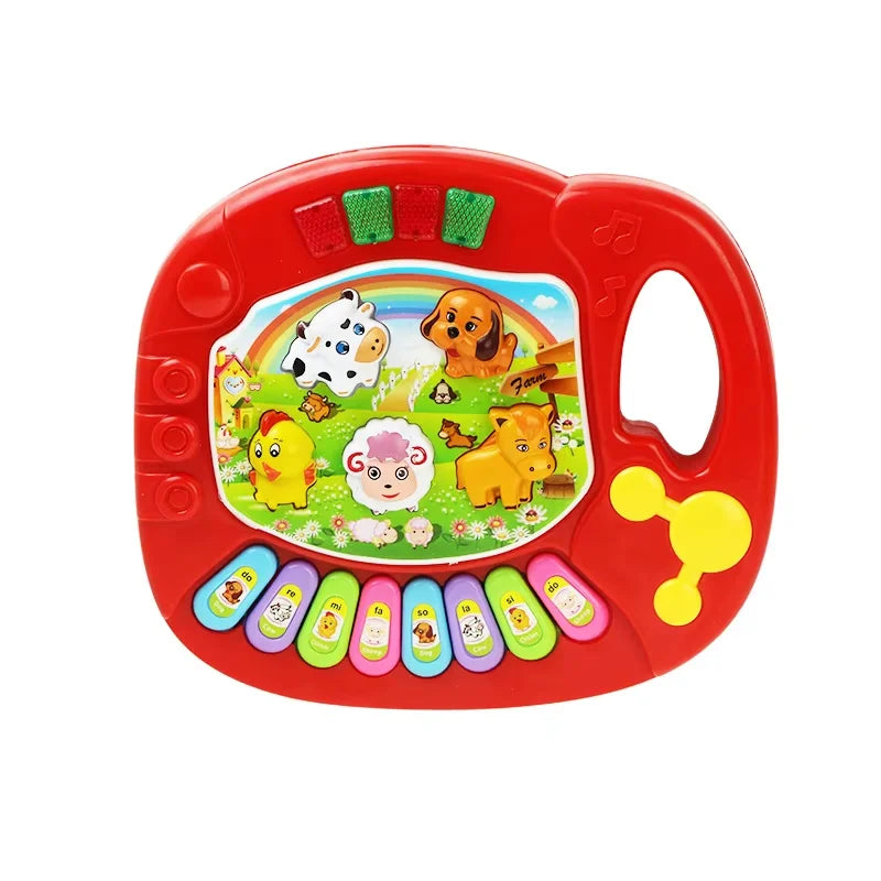 Kids Cartoon Piano – Musical Keyboard Toy with Animal Sounds & Flashing Lights