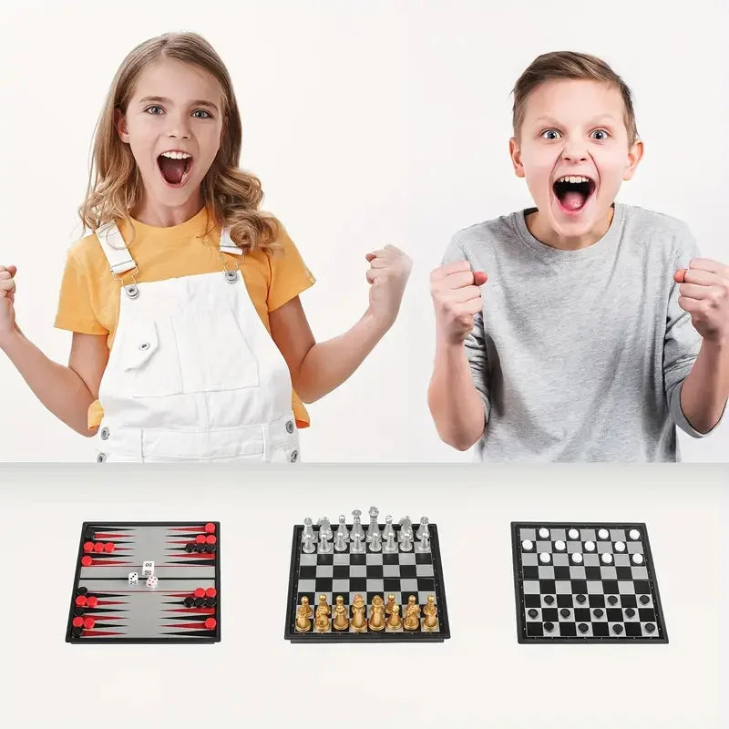 Mini Magnetic Chess Board Game – Folding Portable Travel Chess Set