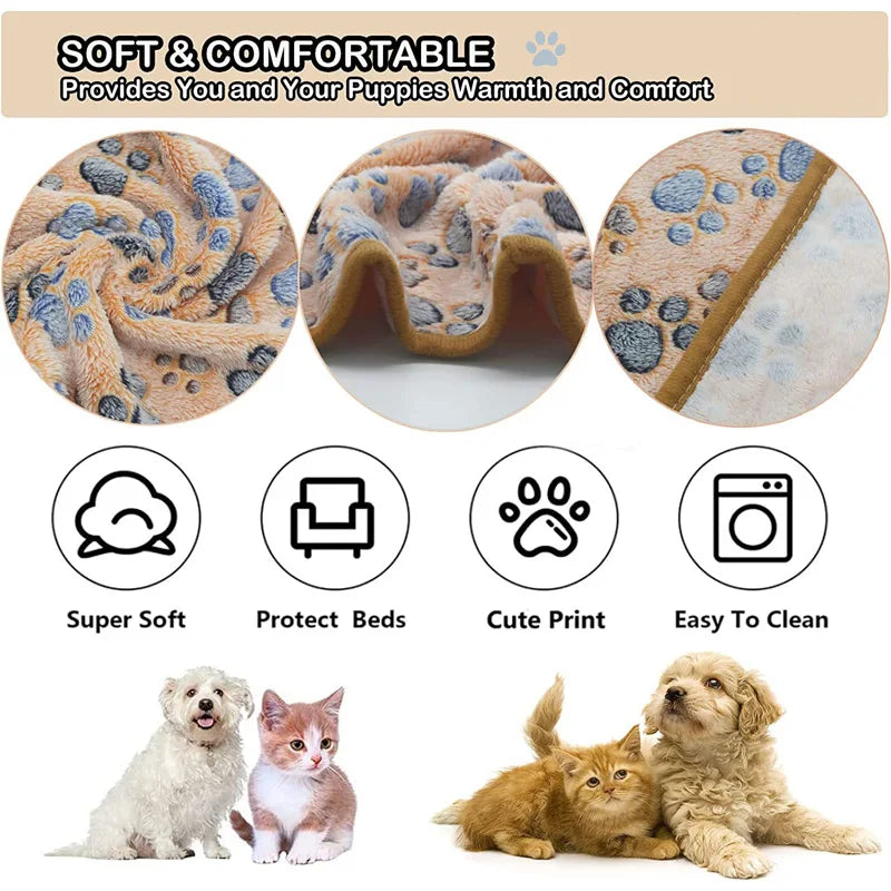 Soft Fluffy Pet Blanket – Warm Dog & Cat Bed Mat for Small Pets