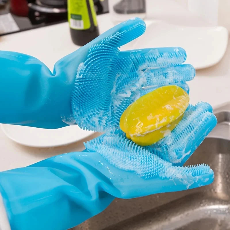 Pet Grooming Gloves – Dog & Cat Bathing and Hair Removal Scrubber