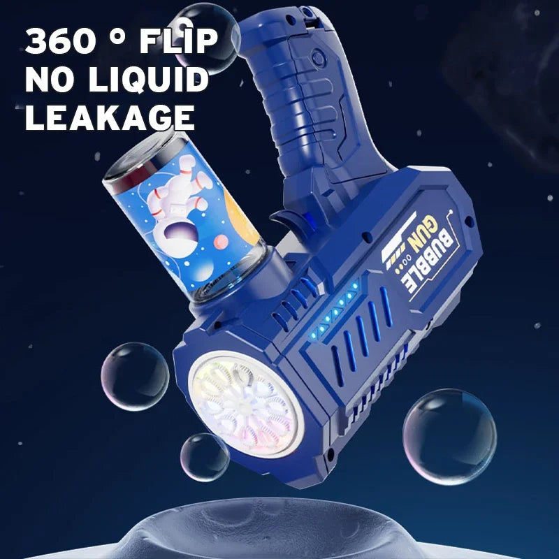 Automatic Bubble Gun – Rocket Bubble Machine with Bubble Liquid for Kids